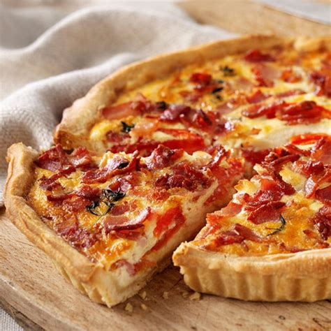 Bacon cheese and tomato quiche – Artofit