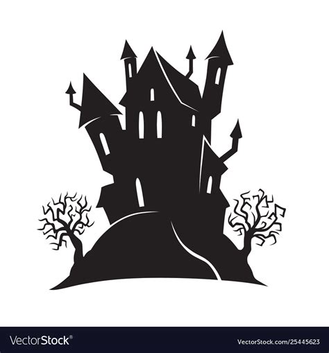 Halloween Cartoon Witch House Royalty Free Vector Image