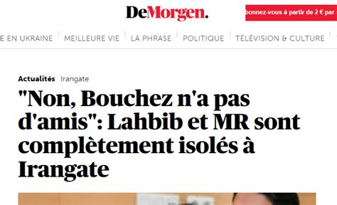 Laurent Vercheval On Twitter De Morgen La Pr Sidencemr Provoque Un