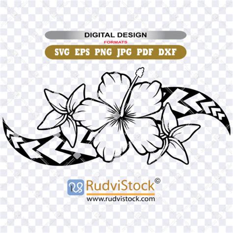 Polynesian Tribal Tattoo Flowers - Rudvistock