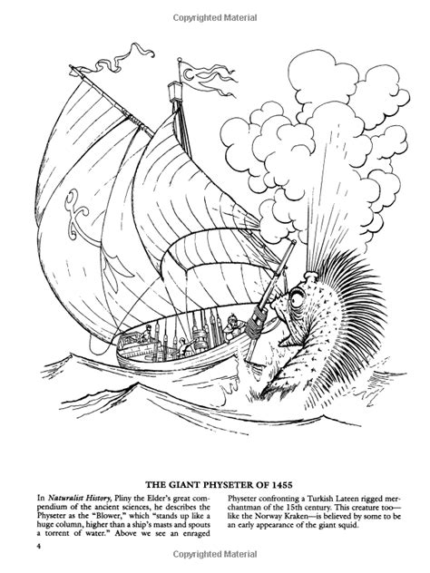 Sea Monsters Coloring Book Dover Coloring Books Peter F Copeland