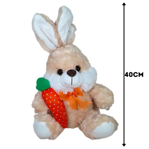 Coelhinho De Pascoa Pelucia - Coelhinho De Pelúcia Páscoa C/ Cenoura Cor Sortida 39cm