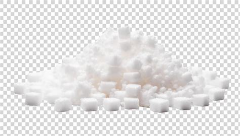 Premium Psd Pile Of White Sugar Cubes Isolated On Transparent Background