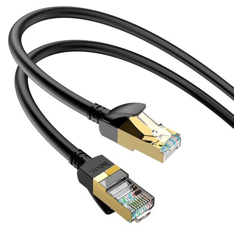 Кабель мережевий LAN RJ45 HOCO US02 Level pure copper gigabit 1М Black ...