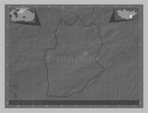 Dornogovi, Mongolia. Grayscale. Capital Stock Illustration ...