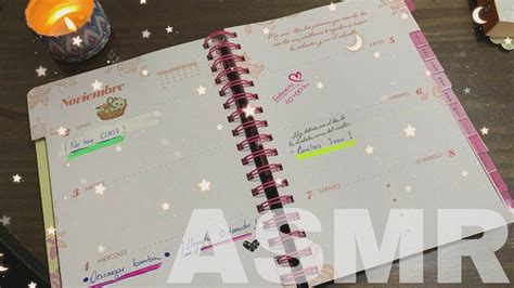 JESS ASMR ASMR Haciendo Anotaciones En Mi Agenda Jess ASMR