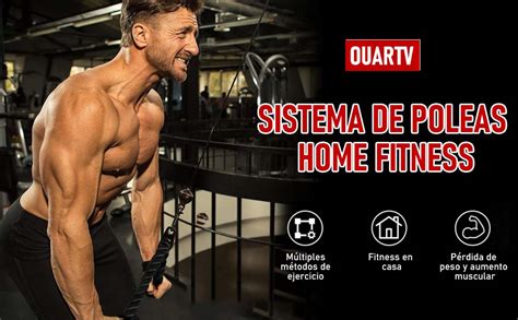 Ouartv Fitness Lat Y Sistema De Poleas Gym Casero Sistema De Polea De