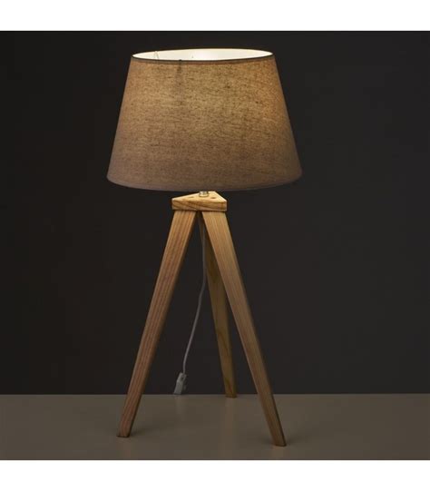 Lampe Poser En Bois Et Abat Jour Blanc Maxime Wadiga