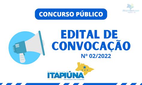 Prefeitura de Itapiúna convoca 6 aprovados no último concurso público