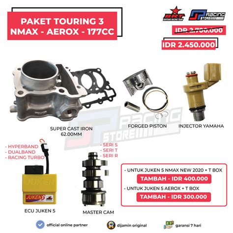 Jual Brt Paket Touring Nmax Aerox Blok Piston Master Cam Injector