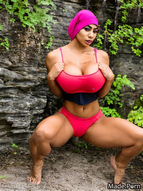 Porn Image Of Hijab Oiled Body Big Tits Muscular Photo Pov Yoga Pants Created By AI