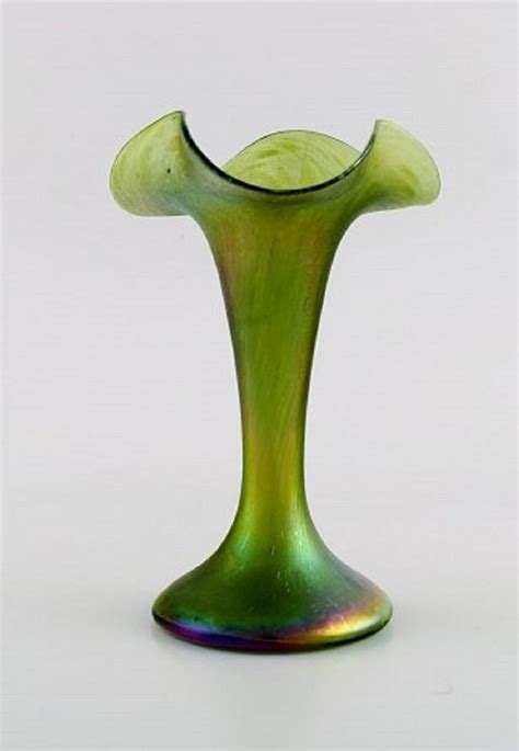 Pallme König Art Nouveau Vase In Green Art Glass Approx 1900 For Sale At 1stdibs Pallme Konig