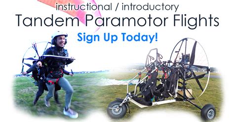 Instructional Introductory Tandem Paramotor Flights Iris Paramotor