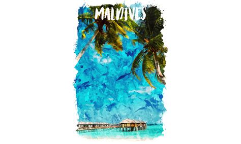Maldives Africa Watercolor Poster Graphic By Poster Boutique · Creative