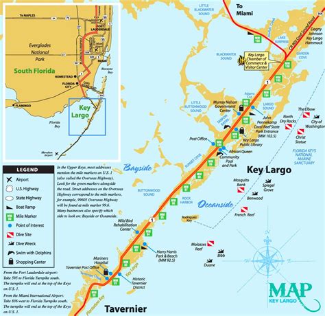 Key Largo Tourist Map