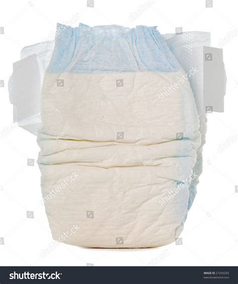 Disposable Baby Diaper Isolated On White Background Stock Photo