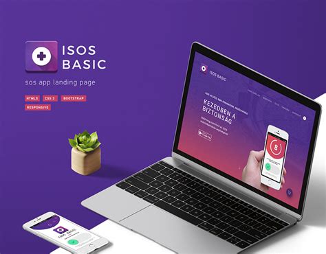 SOS app landing page on Behance