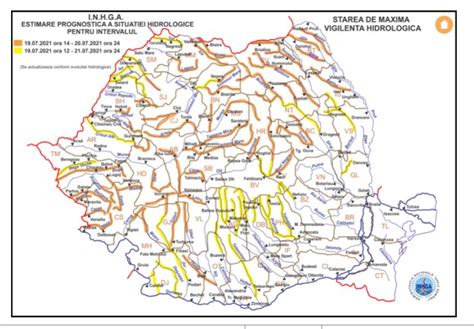 Aten Ie Avertizare De Cod Portocaliu I Galben De Inunda Ii Pentru