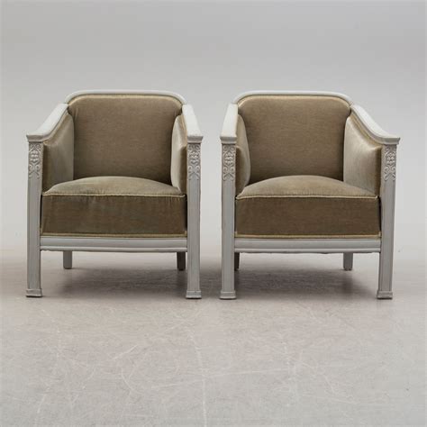A Pair Of Early 20th Century Easy Chairs Bukowskis