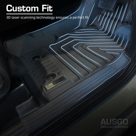 AUSGO 3 Rows TPE Floor Mats Cargo Mat For Ford Everest Next Gen 2022