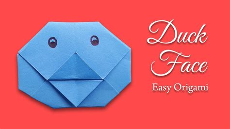 Easy Origami Duck Face Tutorial 🦆 How To Make Paper Duck Step By Step For Beginners Youtube