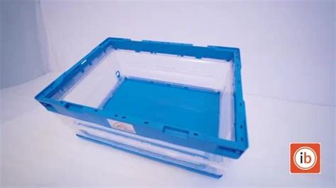 Square Blue Fulcrum Ltr X X Mm Kg Plastic Foldable Crate