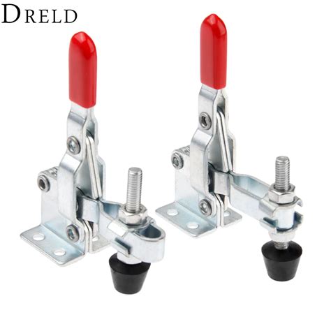 DRELD 2pcs GH 102 B Vertical Toggle Clamps Tool 100Kg 220 Lbs Holding