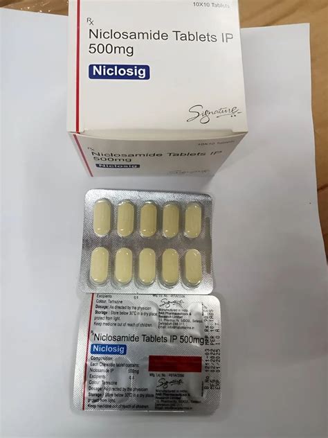 Niclosamide Tablets 500mg At Rs 10stripe Niclosamide Tablet In