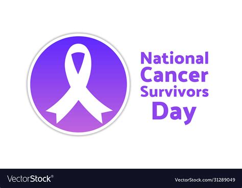 National Cancer Survivors Day June Holiday Vector Image