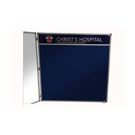 Tamperproof Lockable Noticeboard Custom Printed X Blue