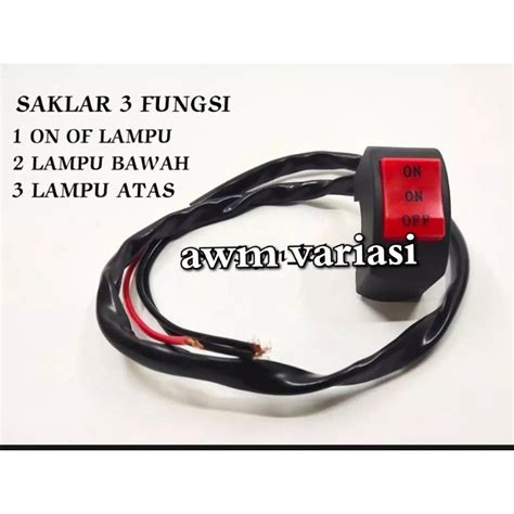 Jual Saklar On Off Stang 3 Fungsi Saklar Breket Stang 3 Fungsi On On