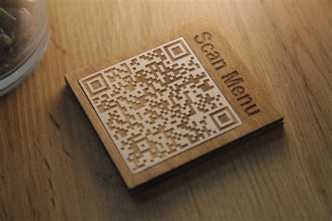 Qr Code Menu Qr Code Menu Sign Wooden Qr Cod Sign Etsy