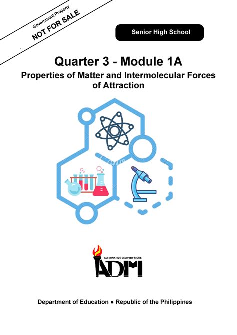 Gen Chem Q Module A Properties Of Matter And Intermolecular Forces