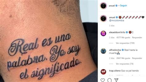 Cuál es el significado del nuevo tatuaje de Anuel AA del que hablan en