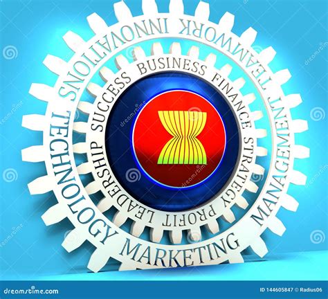 asean union concept editorial photography illustration  gear