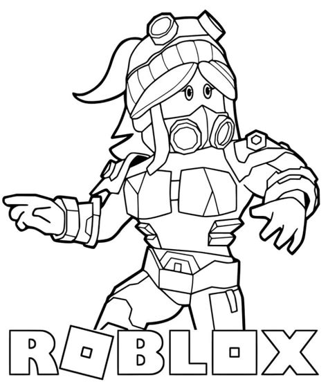 Roblox Girl Coloring Page Coloring Pages 🎨