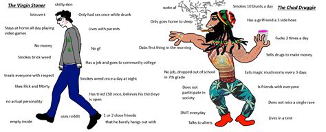 The Virgin Stoner Vs The Chad Druggie Virginvschad