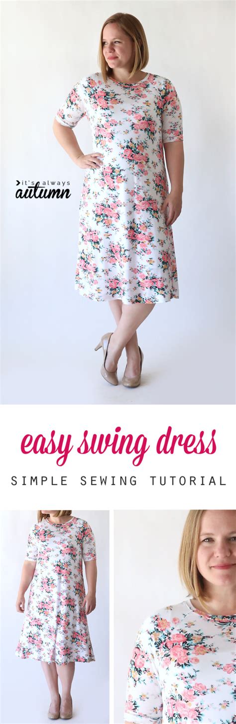 The Easy Tee Swing Dress Simple Sewing Tutorial It S Always Autumn