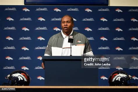 22 Denver Broncos Introduce Vance Joseph News Conference Stock Photos ...