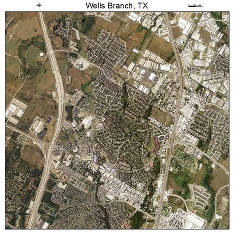 Aerial Photography Map of Wells Branch, TX Texas