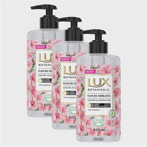 Kit 3 Sabonete Líquido Lux Botanicals Flor De Cerejeira 500ml Submarino