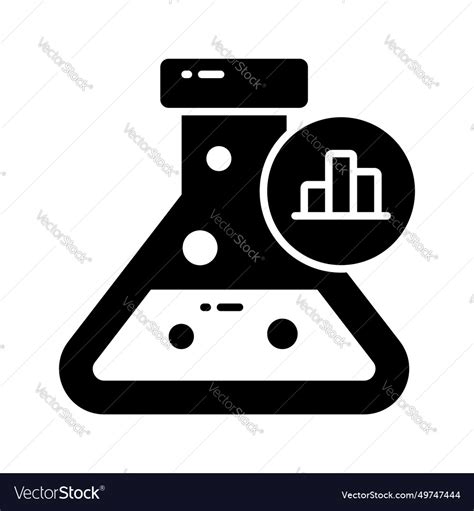 Flask With Data Chart Denoting Market Royalty Free Vector