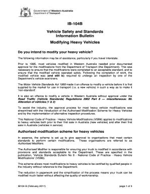 Fillable Online Transport Wa Gov Ib B Vehicle Application Form Fax