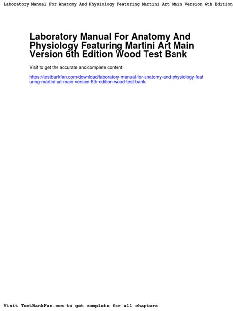 Dwnload Full Laboratory Manual For Anatomy And Physiology Featuring