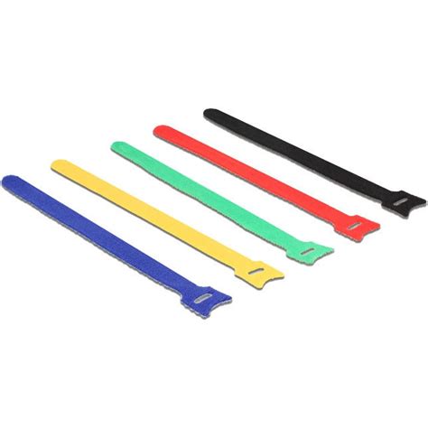 DeLOCK Attaches auto agrippantes colorées 10 pièces Attache câble