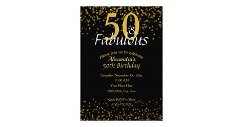 50 And Fabulous Birthday Invitation