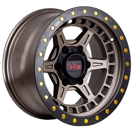 Llantas Aro 16X8 6X139 7 Ams Bronce Black Lip Set 4 Llantas Venta Store