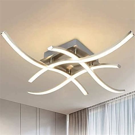 Plafonnier Led Lampe De Lustre Plafonnier Design Moderne Courb Avec