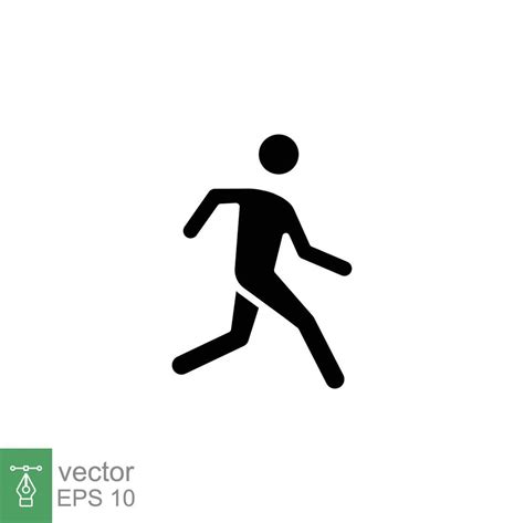 Icono De Corredor Estilo Sólido Simple El Hombre Corre Rápido