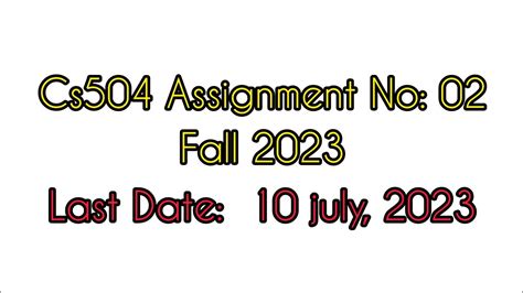 CS504 Assignment 02 Fall 2023 Assignment 02 Solution Fall 2023